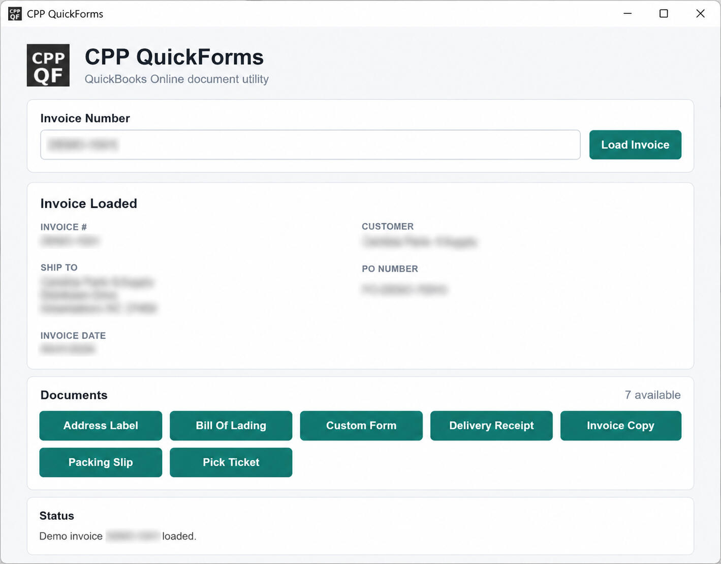 QuickForms Screenshot